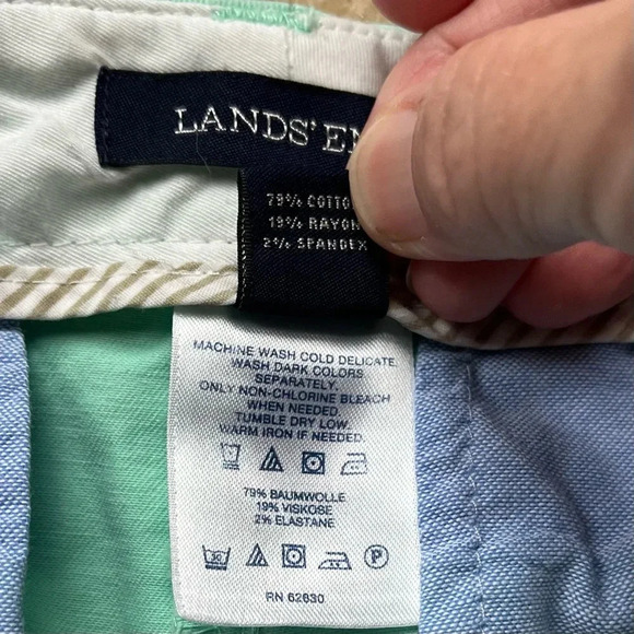 Lands’ End Women’s Green Fit 2 Bermuda Shorts - Size 6 - VGUC - Stretch - Picture 5 of 9